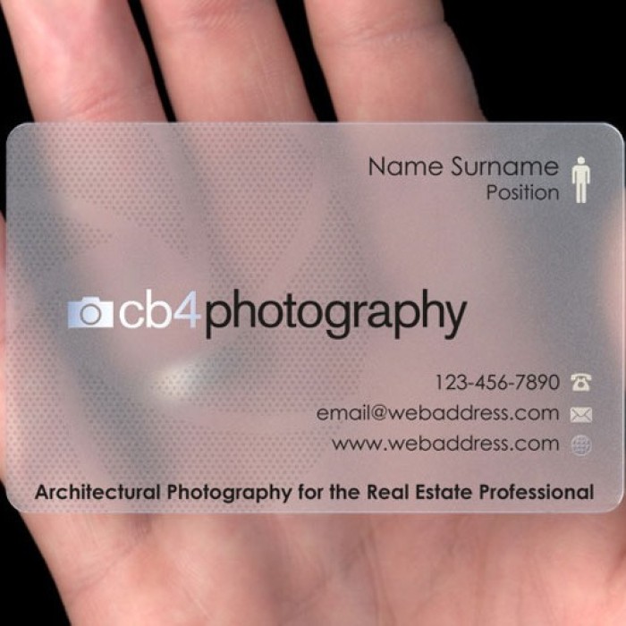 Transparent Business Cards