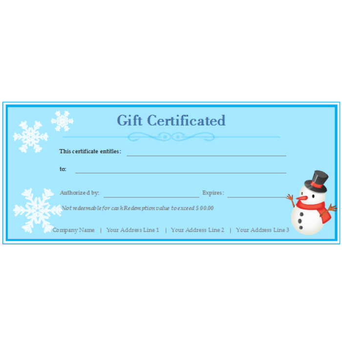 Custom Gift Certificates